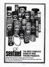 Original 1971 advert for Sentinel the most complete range of wire fencing