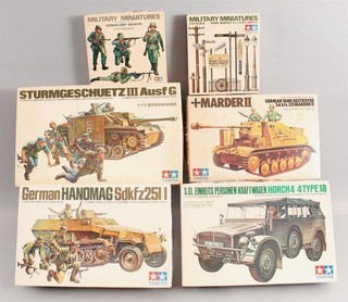 Vintage TAMIYA Hanomag Marder Kraft Wagen German Army Military Tanks WWII Models