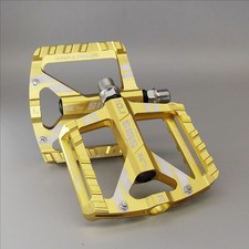 Mountain Bike Pedals flat aluminum metal platform 3 Bearings 9/16" MTB Anti skid