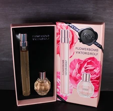 Viktor & Rolf Flowerbomb Eau De Parfum Travel Gift Set for Women 10ml & 10ml NEW