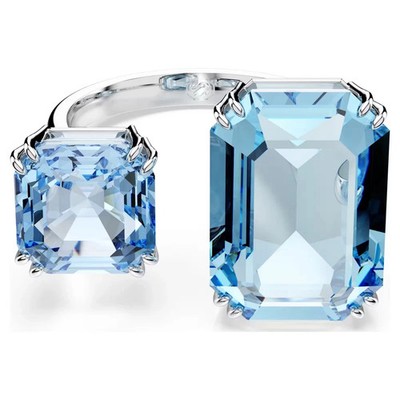 Swarovski Millenia Open Ring Octagon Cut, Blue, Rhodium 5694142 