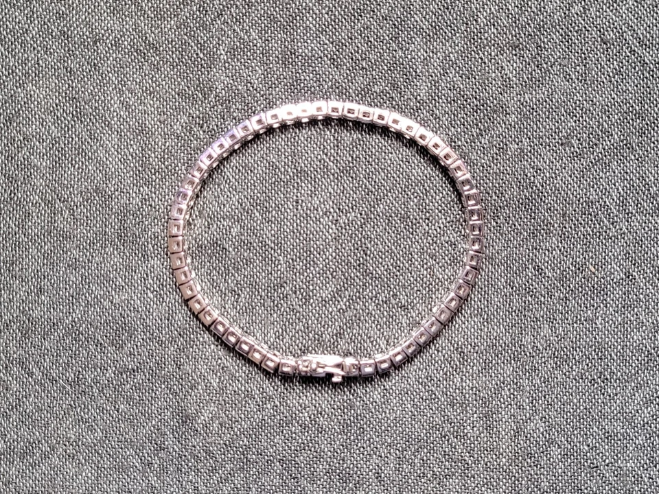 elegantes Tennis-Armband - 925er Silber, Vintage, Retro, Geschenk, Alltag, edel - Bild 3 von 3