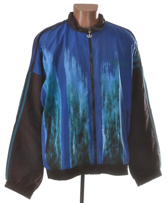 ADIDAS BOMBERJACKE TRIKOT 90ER JAHRE BLAU GR. L ERWACHSENE VINTAGE