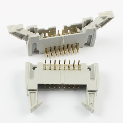 10Pcs 2.54mm 2x8 16 Pin Male Right Angle Ejector Header Connector With Latch