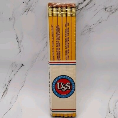 United States Steel USS Knowing's Not Enough Pencils 12 pc No 1 Unsharpened 