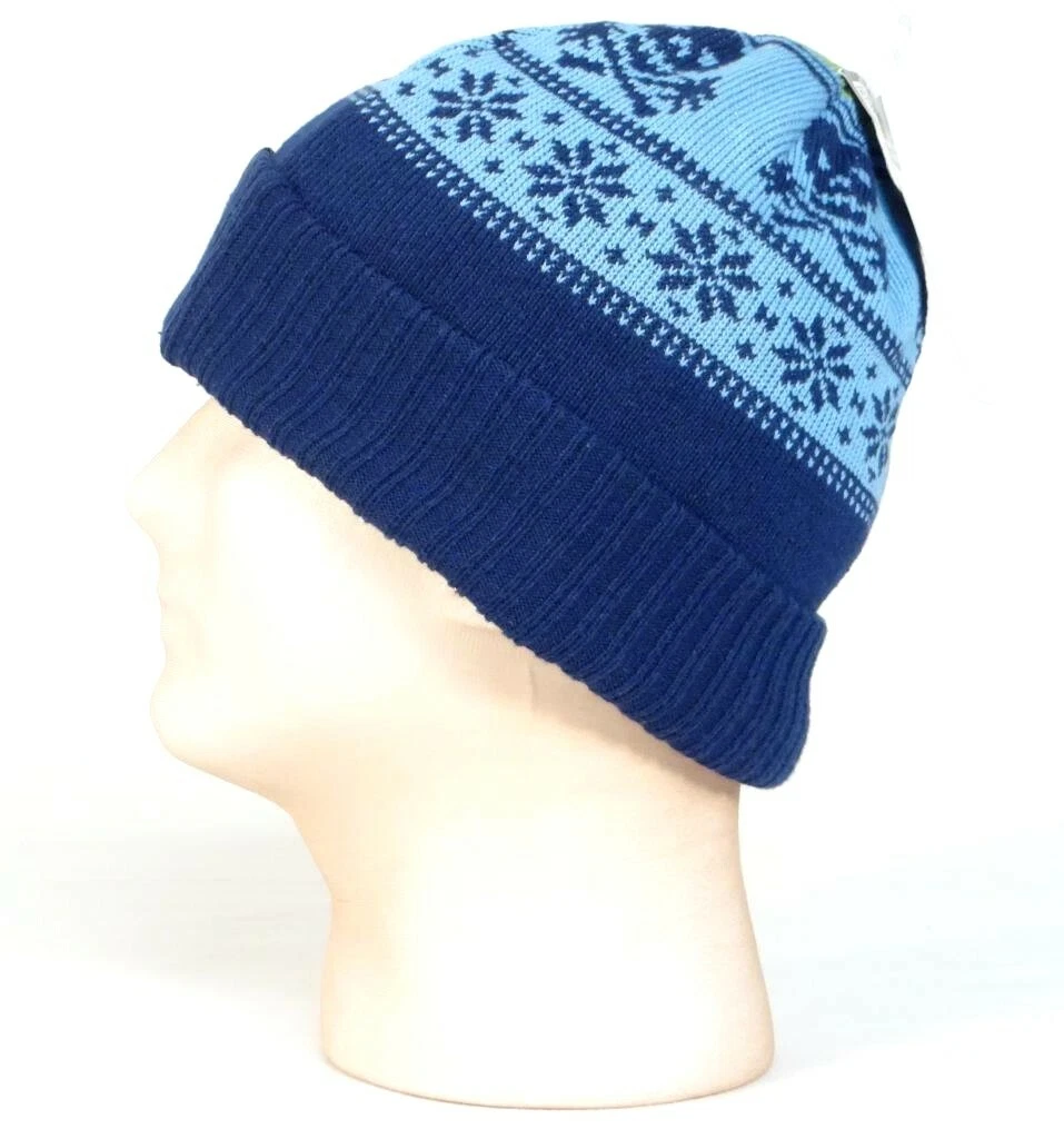 Hurley Donner Beanie Blue Knit Cuff Beanie Skull Cap Adult One Size NWT
