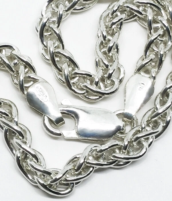 925 Sterling Silver French Rope Weave Chain Bracelet. 7-1/2