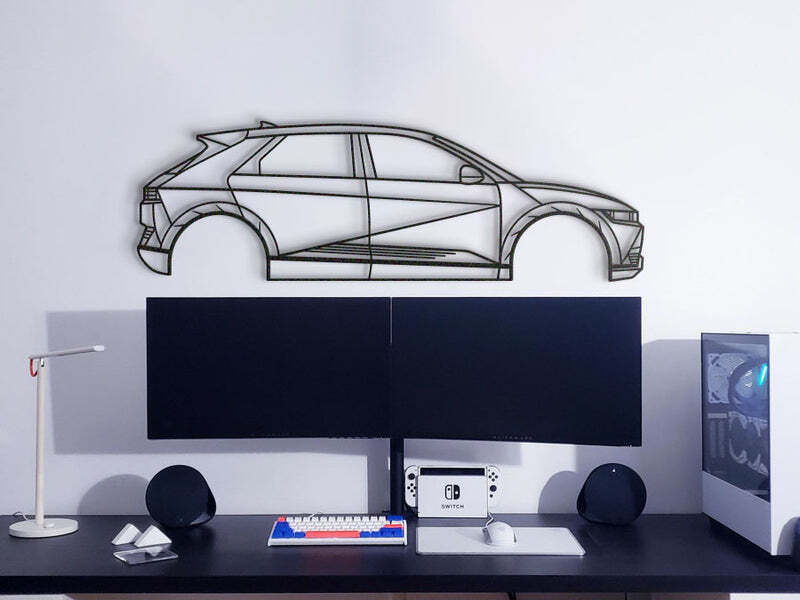 Wall Art Home Decor 3D Acrylic Metal Car Auto Poster USA Silhouette 2022 Ioniq 5
