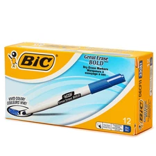 Bic  Dry Erase Fine Pt Blue Vivid Color Markers 33061  New In Box    12 Markers