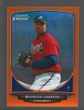 2013 Bowman Chrome Mauricio Cabrera #BCP114 Prospects Orange Refractor /25