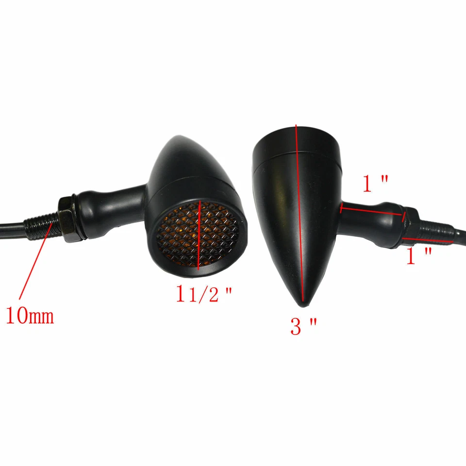 US Motorcycle 17LED Bullet Turn Signals For Harley Davidson Fatboy Dyna Softail - Image 3 of 4