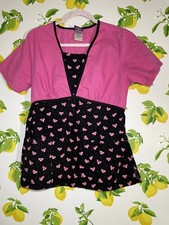 Pink Panther Women  s Scrub Top Sz Small