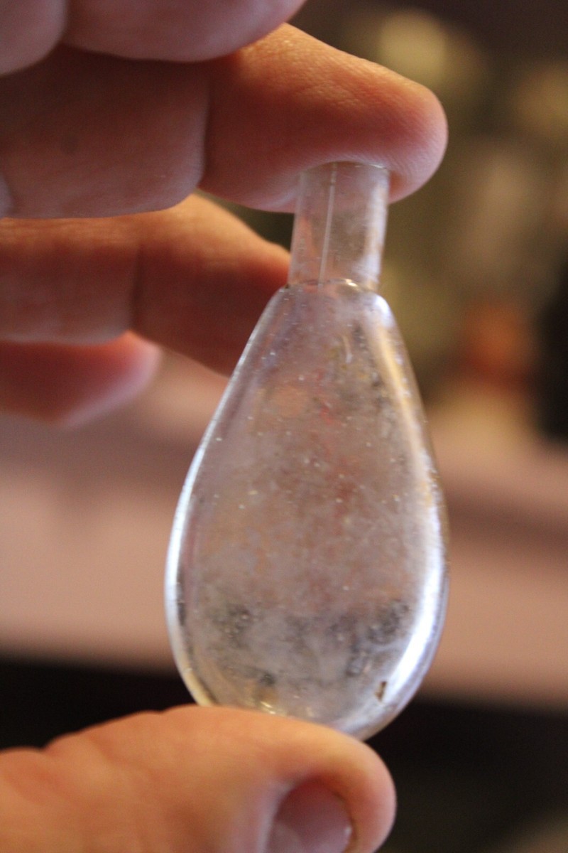 Small, 2 5/16'', Clear, CHINESE, (( OPIUM )) MEDICINE VIAL BOTTLE