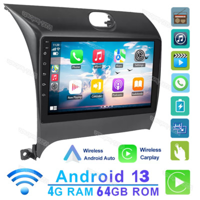4+64G Carplay Android 13 Car Stereo Radio For KIA Cerato K3 Forte 2013-2017 GPS