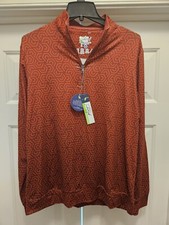 Tailorbyrd Mens Performance Knit 1/4-Zip Pullover Burgundy Sz M NEW wTags