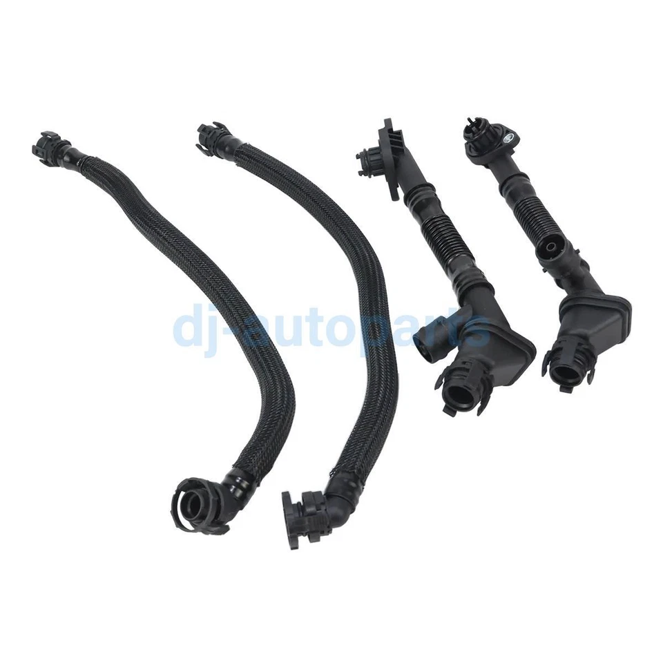 4pcs Left+Right Crankcase Breather Vent Hose for BMW X5 X6 550i 650i 750i 750Li Foto 3 de 4