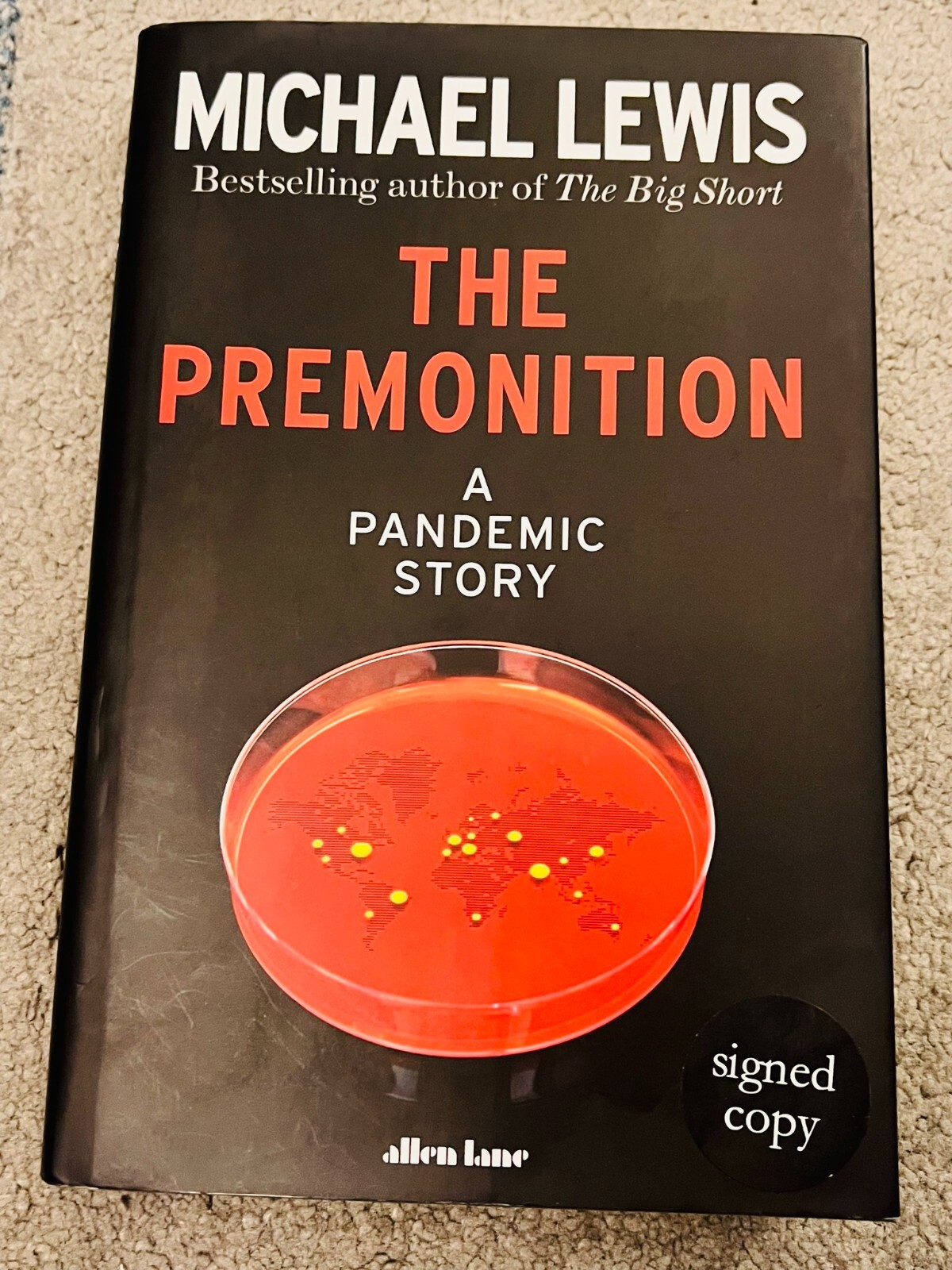 THE PREMONITION by MICHAEL LEWIS - signed by the author (SB631)