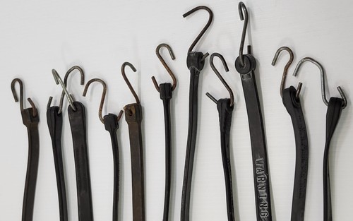 X5) Vintage Mixed Lot 11 Rubber Bungee Tie Down Hook Straps - 20" - Picture 2 of 4