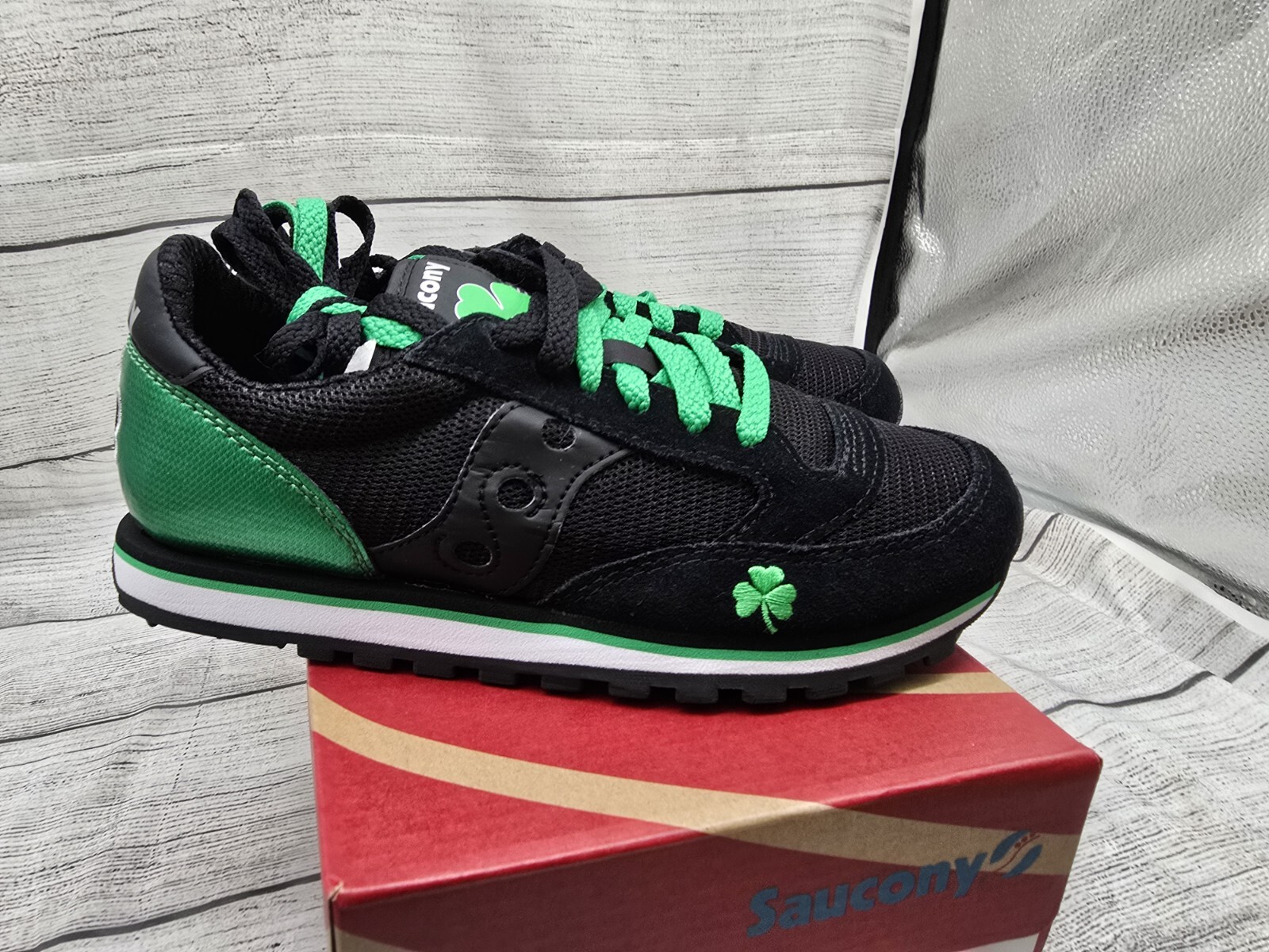 Saucony Jazz Low Pro Sneaker St. Patrick's Day Shamrock Notre Dame Irish Sz 5