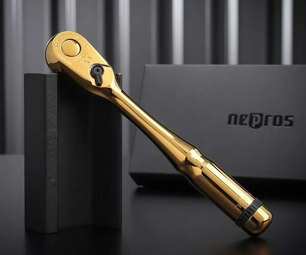KTC NEPROS NBR390GL Handle Ratchet 9.5 Sq. iP Gold 3/8 2021 Japan Limited  New