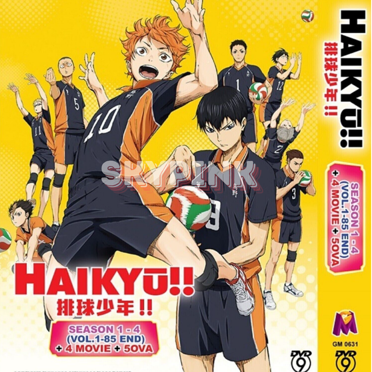 HAIKYU!! Season 1-4 Vol.1-85END+4 Movie+5OVA DVD English DUB All
