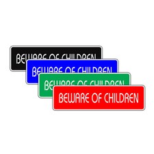 Beware of Children Funny Aluminum Metal Novelty Street Sign Basement Decor
