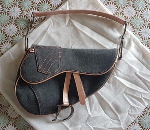 denim saddle bag dior