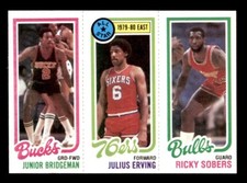 1980 Topps Basketball #22 Bridgeman Erving Sobers NM/MT *e5