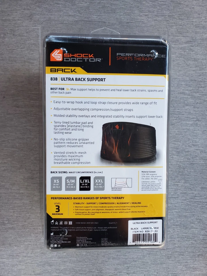 Ultra Esguinces de ligamento de soporte de espalda distensiones musculares articulaciones inestables grandes/X-grandes Foto 2 de 2