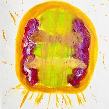 Original Art ‘Escape Pod’ Encaustic Wax Painting Matted 14”x11" Frame Ready