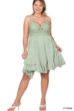 Fabulous Plus Size Cami Dress Lt. Sage 1XL
