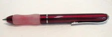 TERZETTI JELLY GRIP RED FAT BALLPOINT PEN-METAL BODY IDEAL FOR HAND FATIGUE