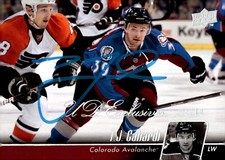 T.J. Galiardi - Signed 2010-11 Upper Deck Series 1 Exclusives /10 Card #152