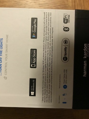Harman Kardon Invoke Voice-Activated Speaker with Cortana (Graphite) Brand New - Picture 9 of 12