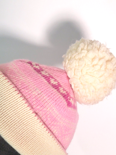 Wigmam Knit Beanie Cap Pink Interior 8" Trim Small USA Round Knit - Picture 6 of 6