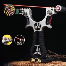 Laser Slingshot Catapult Stainless Steels Sling Shot Rubber Band Slingbow Hunt