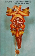 Genuine Black Forest Clock AD Advertising UNUSED Postcard D82 