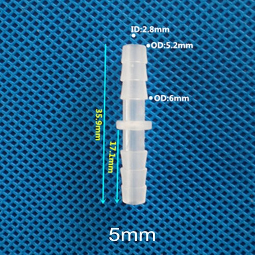 Plastic Connector Pipe Hose Tube Fitting Straight Equal Joint OD 1.6mm to 25mm - Picture 20 of 33