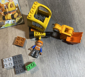Lego Duplo 10812 Town Truck & Tracked Excavator Construction Set Incomplete