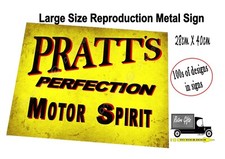 Vintage Pratt's Oil Metal Sign REPRODUCTION, Metal Garage Metal Sign, Mancave