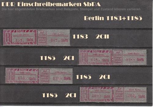 DDR R-Zettel SbPA Einschreibemarken BERLIN 1114 bis 1199 postfrisch ** LOT - Bild 17 von 19