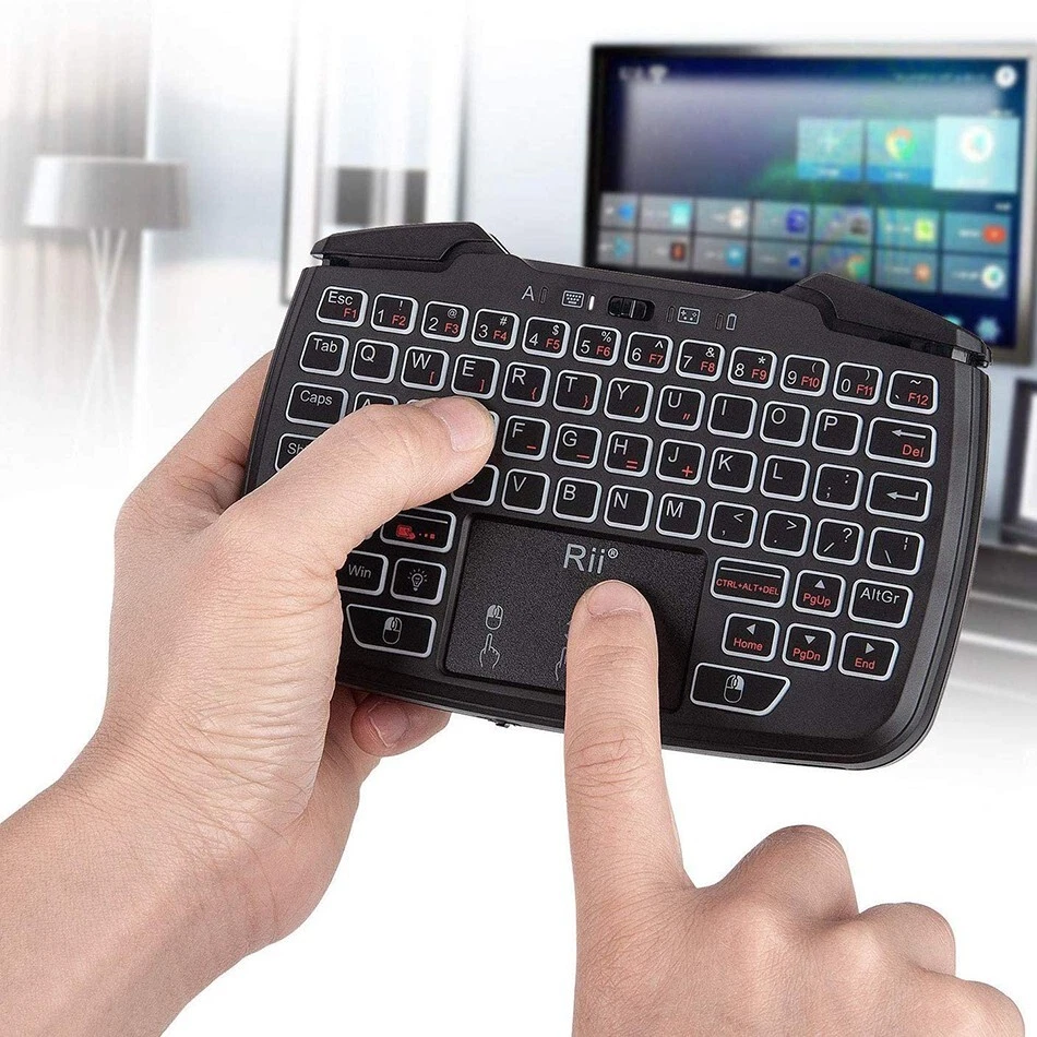 Rii RK707 2.4GHz Game Controller 62-Key Rechargeable Keyboard Mouse Combo Turbo - Image 2 of 4