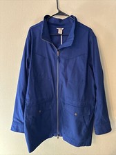 Duluth Trading Company Women’s Blue Long Jacket Size Xxl Inner Cinch For Waist