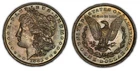 1883-O $1 Morgan Silver Dollar - PQ Neon Rainbow Toning - BU - SKU-D2664