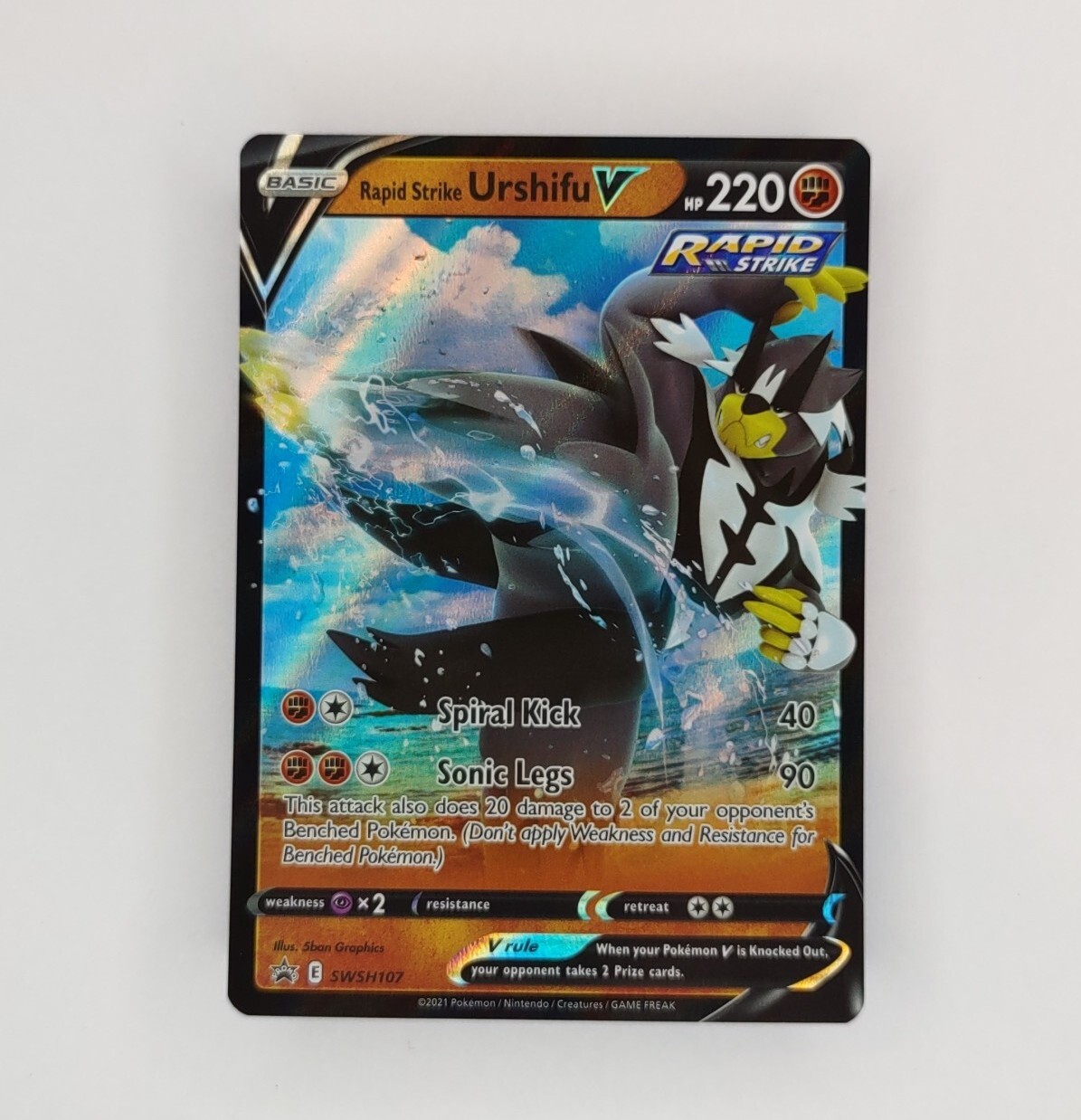 Rapid Strike Urshifu V SWSH107 Black Star Promo Pokemon - NM