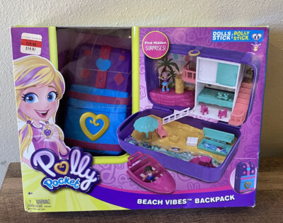 Polly Pocket BEACH VIBES BACKPACK Toy 2018 Hidden Surprises NEW
