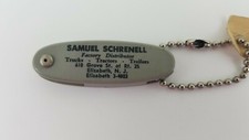 Schrenell Trucks Fob Keychain Tractors Trailers Advertising Elizabeth NJ Vintage