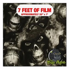 Hydrographic film Hooded Skulls hydro dipping 7' x 20" hydro dip