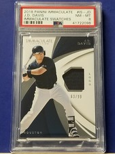 J.D. Davis - 2018 Panini Immaculate Swatches   PSA 8  #63/99