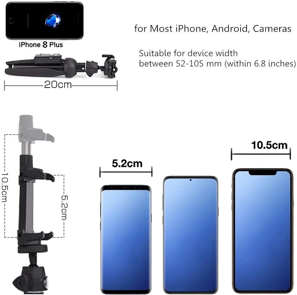 Bluehorn All in One Portable 40 Inch Aluminum Alloy Selfie Stick, Phone Tripod - Image 4 of 4